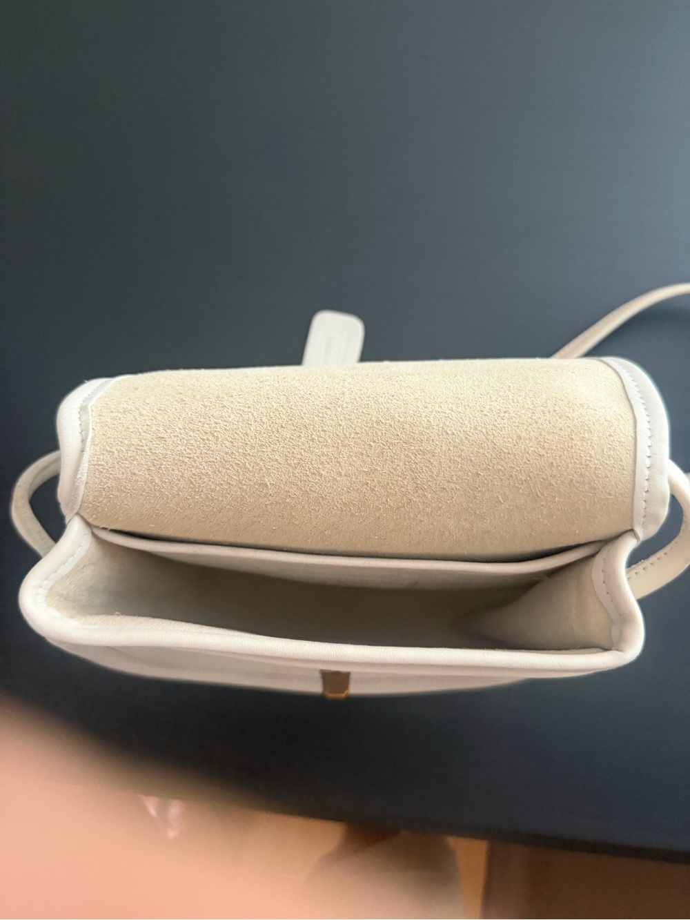 Coach Cream Crossbody Saddle Bag with Gold Hardware - Picture 5 of 7